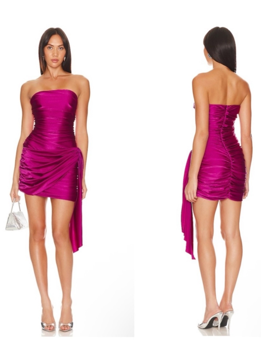 Amanda Uprichard Anja Dress in Fuchsia SZ S EUC